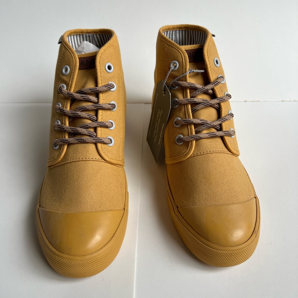 Mustard Canvas High-Top Sneakers